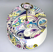 Load image into Gallery viewer, Monsoon Home Cosmic 2 Tier Fine China Cake Stand Denby Boxed - VGC