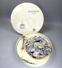 Load image into Gallery viewer, Monsoon Home Cosmic 2 Tier Fine China Cake Stand Denby Boxed - VGC
