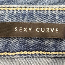 Load image into Gallery viewer, Guess jeans vintage skinny faded blue stretched sexy curve size 6-8 women&#39;s
