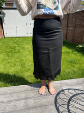 Load image into Gallery viewer, COS Size 38 Uk10 Black Glitter Sparkly Lined Pencil Skirt
