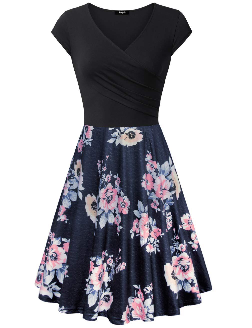 Black dress with flowers