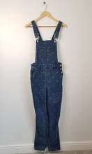 Load image into Gallery viewer, Tu Polka Dot Denim Dungarees 8 Overalls Utility Pinafore

