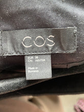 Load image into Gallery viewer, COS Size 38 Uk10 Black Glitter Sparkly Lined Pencil Skirt
