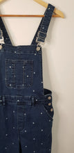 Load image into Gallery viewer, Tu Polka Dot Denim Dungarees 8 Overalls Utility Pinafore
